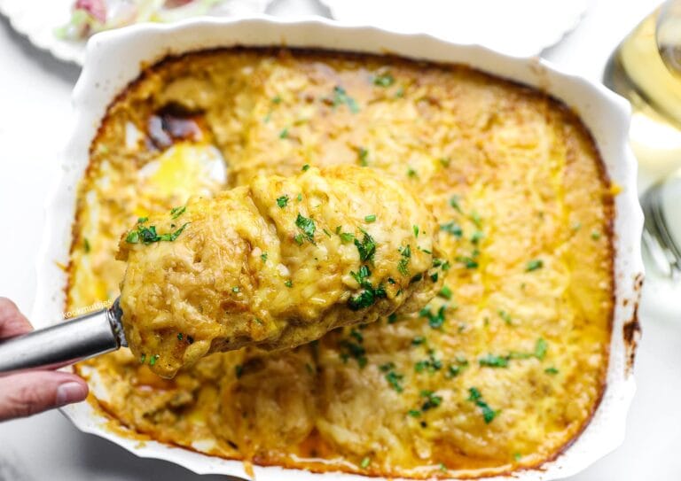 Creamy Baked Potato Gratin with Parmesan