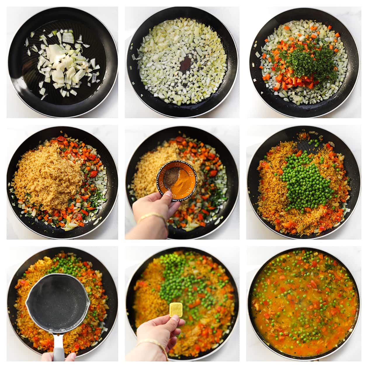 Bulgur koken met verse kruiden en groenten