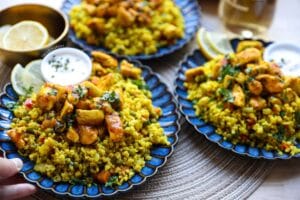 Bulgur met Kippendijen en Groenten