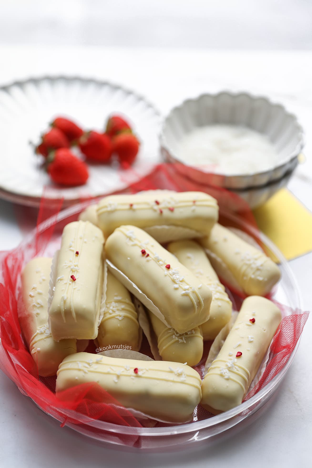 Kokos bars met zachte vulling eindresultaat Kookmutsjes