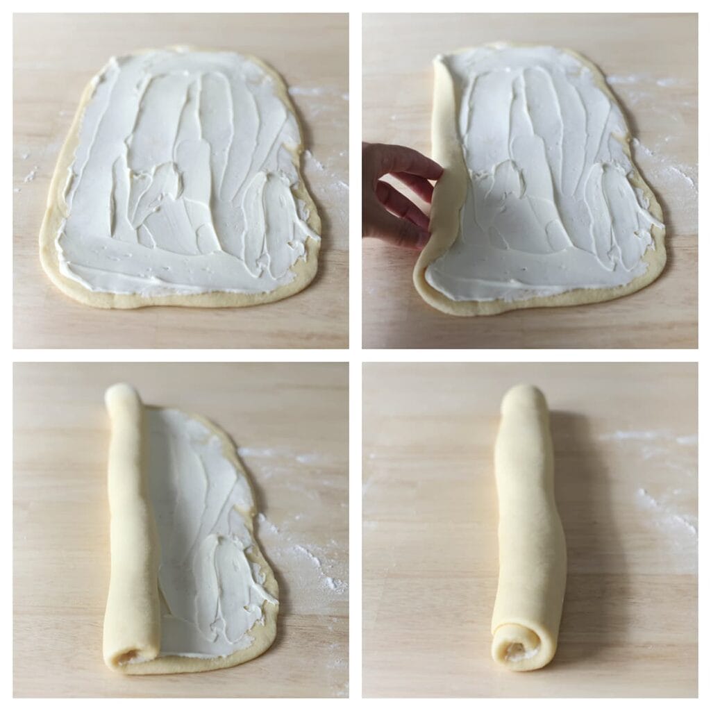 Rol het deeg strak op.