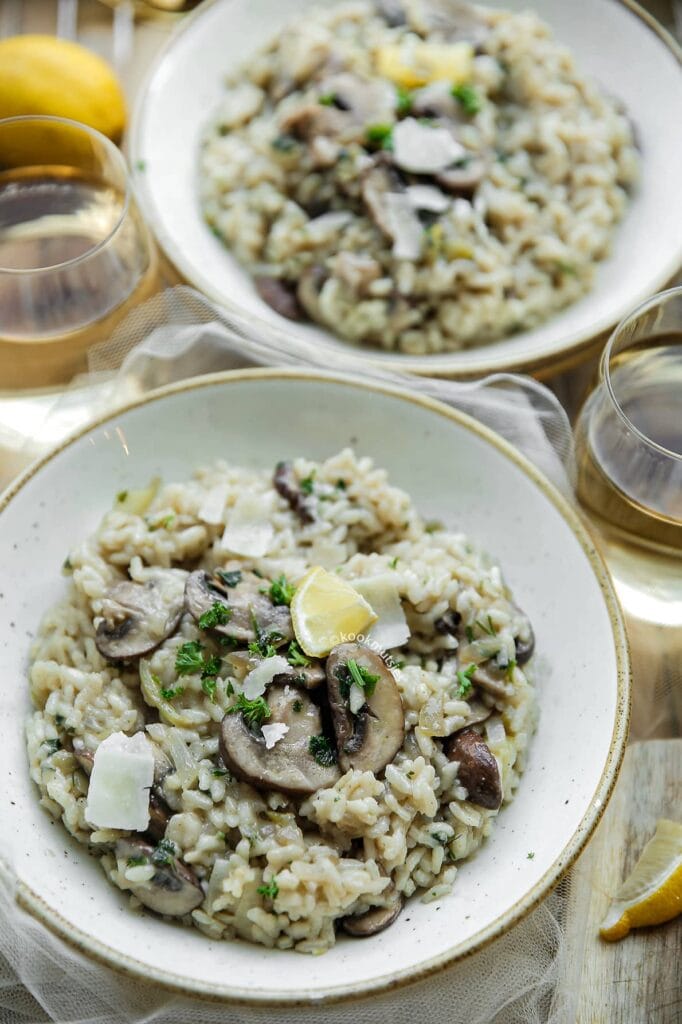 Risotto met Champignons eindresultaat Kookmutsjes