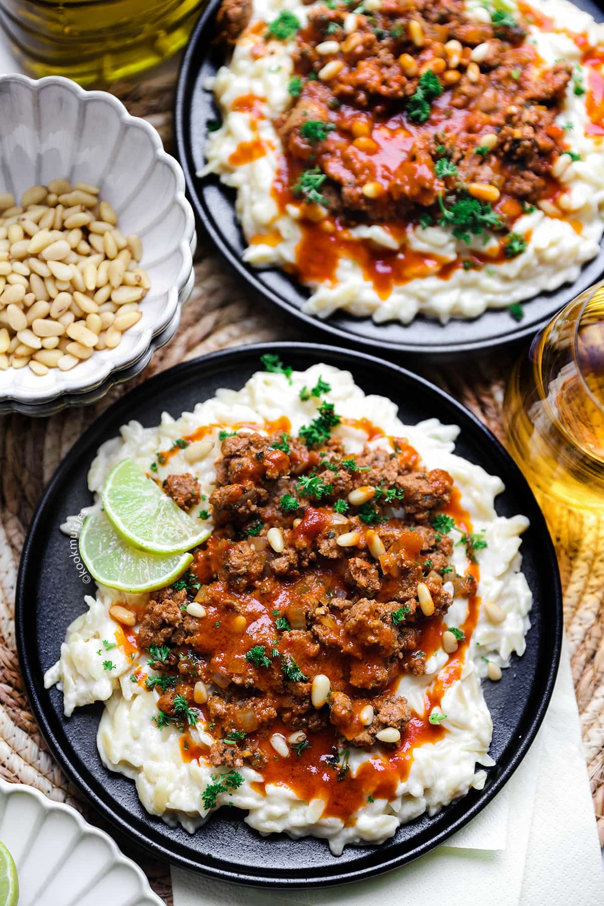 Romige Orzo met Gehakt eindresultaat Kookmutsjes