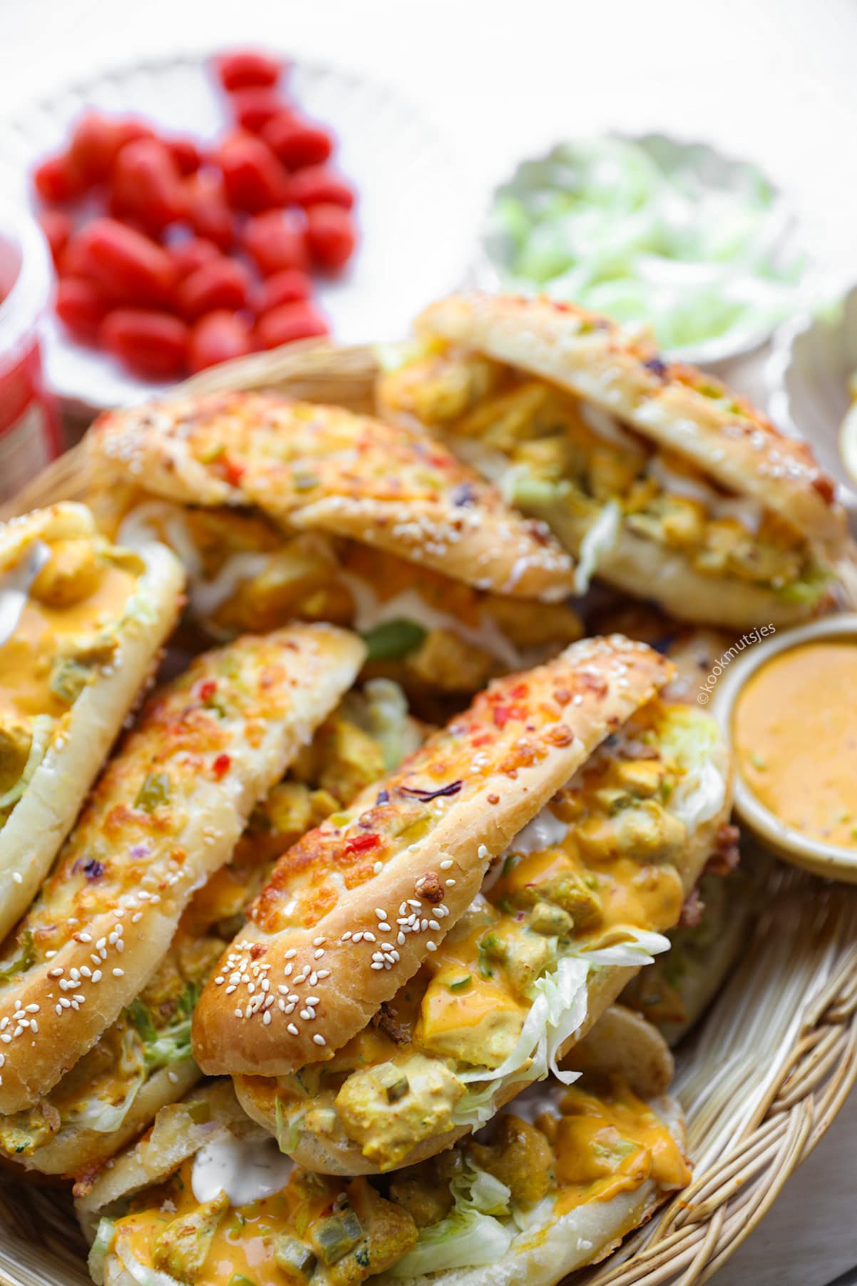 Broodje met kipvulling eindresultaat Kookmutsjes