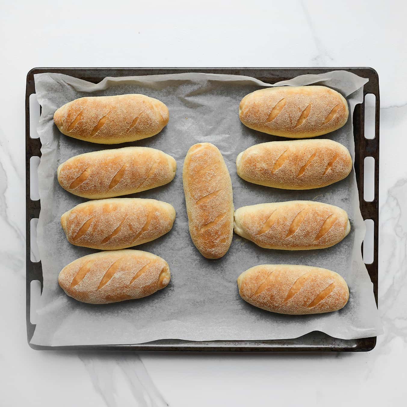 Broodjes bakken in de oven