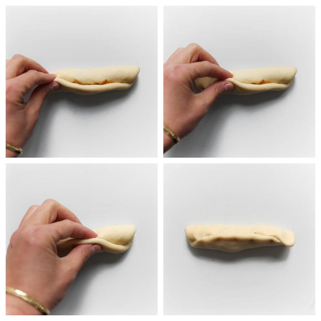 Knijp de naad goed dicht. Controleer of er geen openingen zijn.