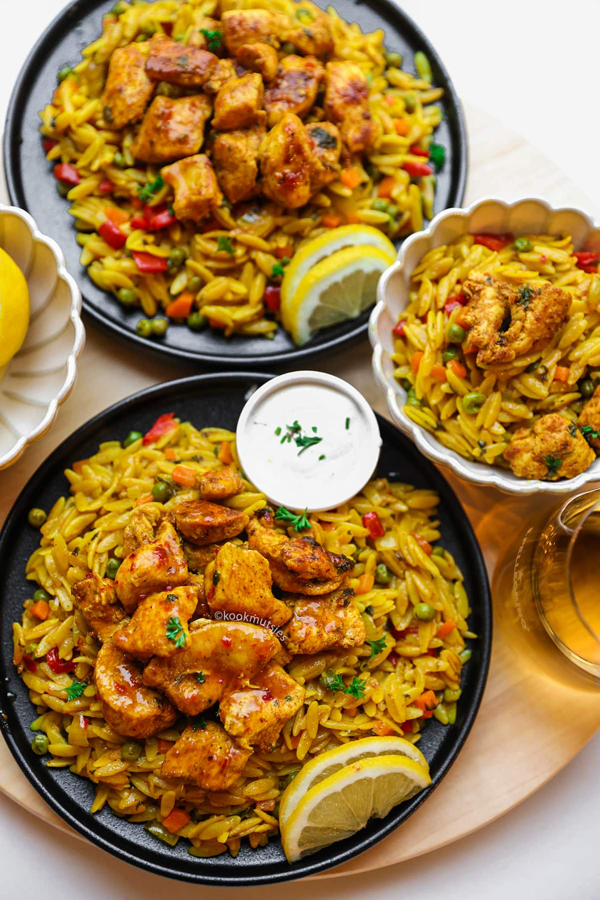 Orzo met kip en groenten eindresultaat Kookmutsjes