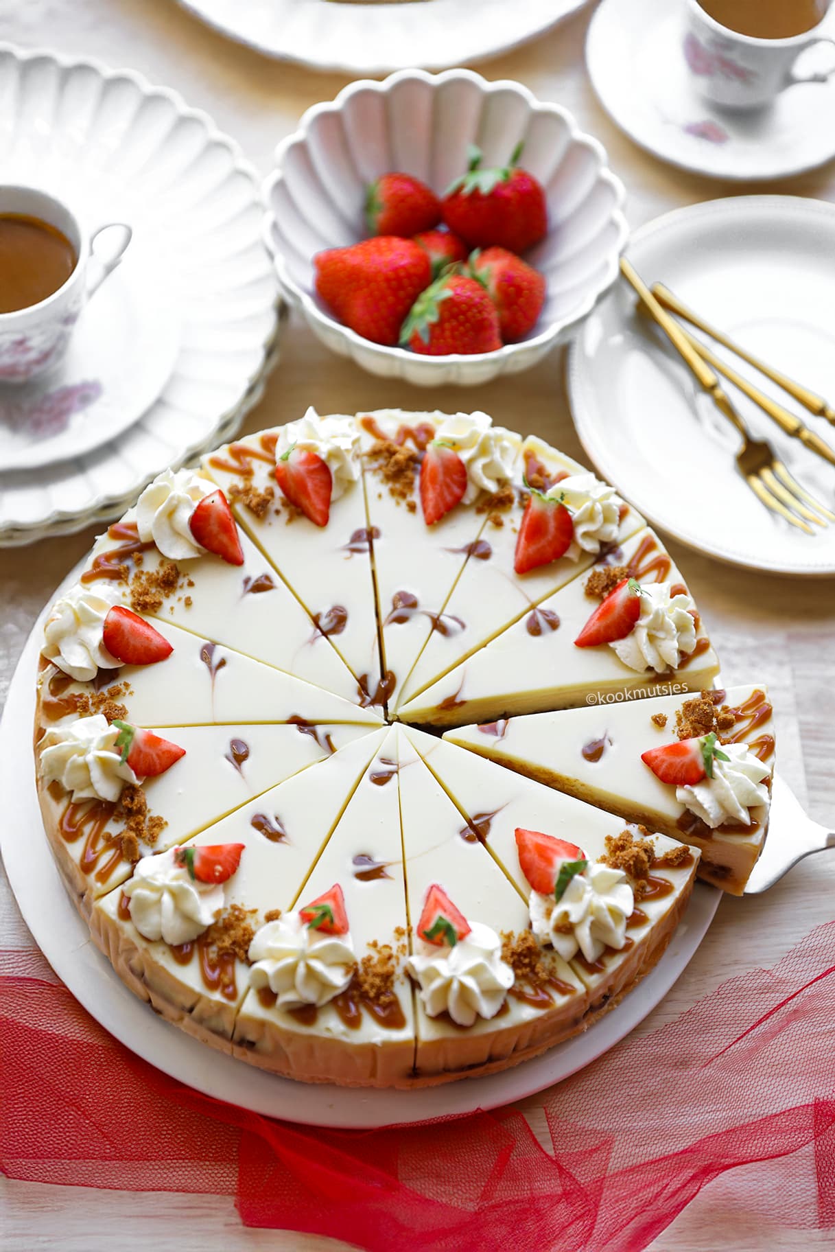 Bastogne Karamel Cheesecake eindresultaat Kookmutsjes