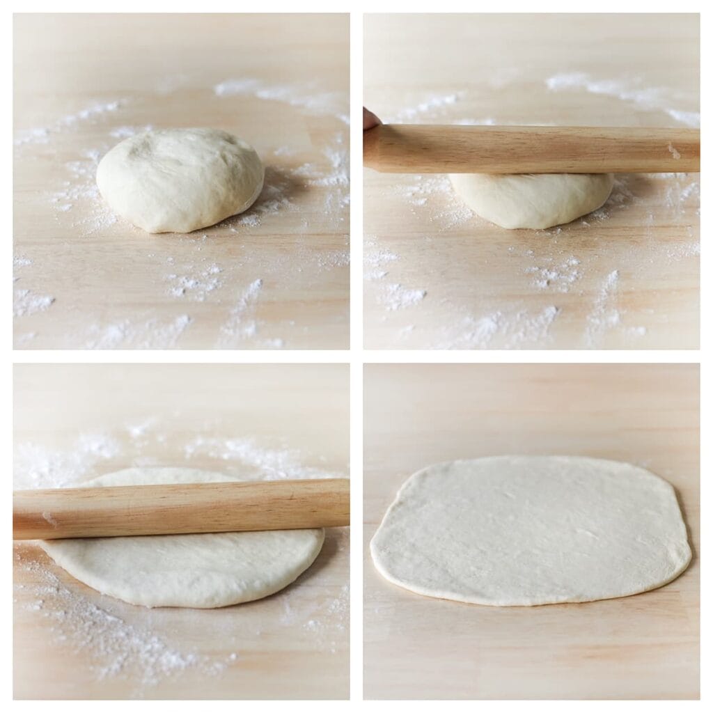 Rol elk stuk uit tot een cirkel.