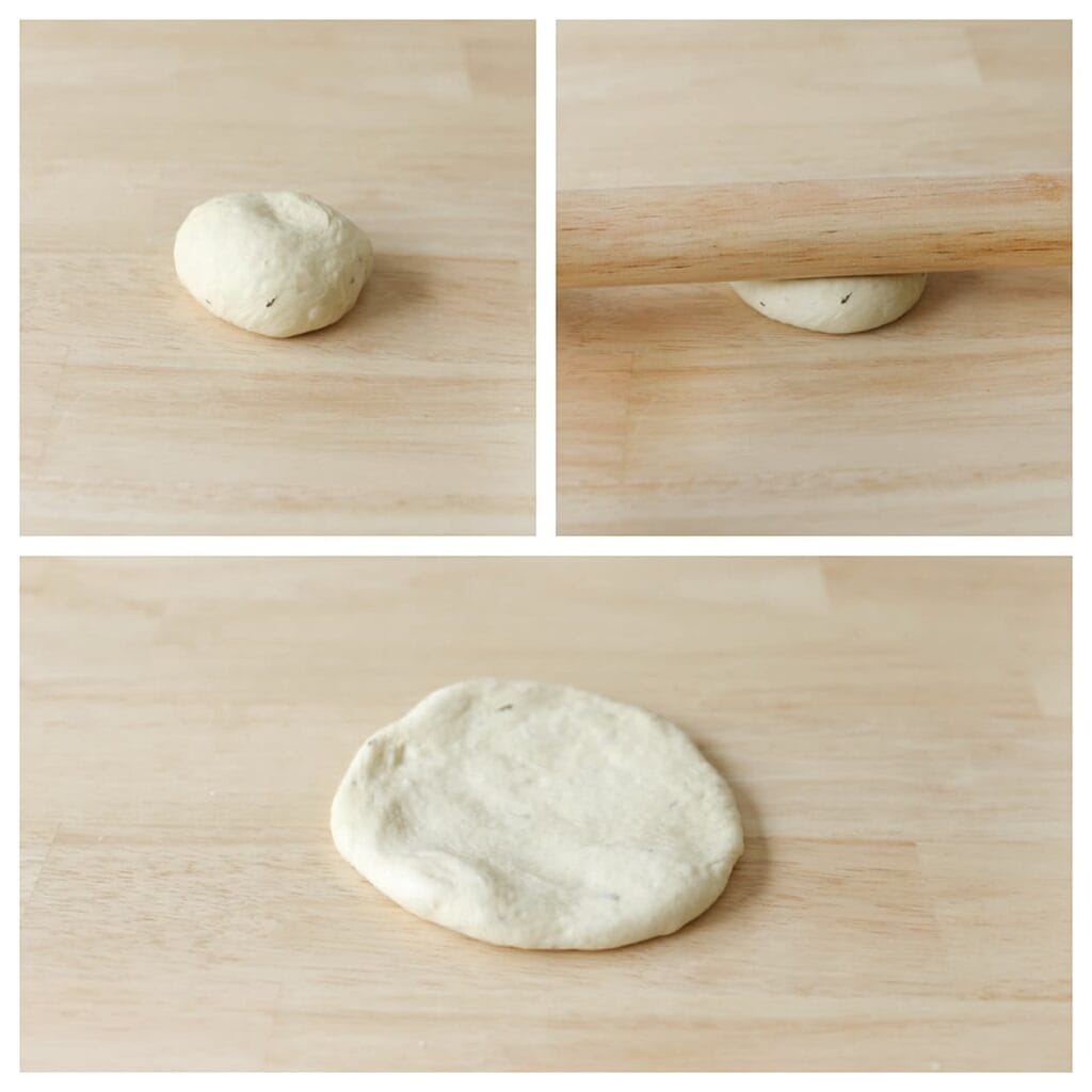 Neem een bol en rol deze uit tot een cirkel.