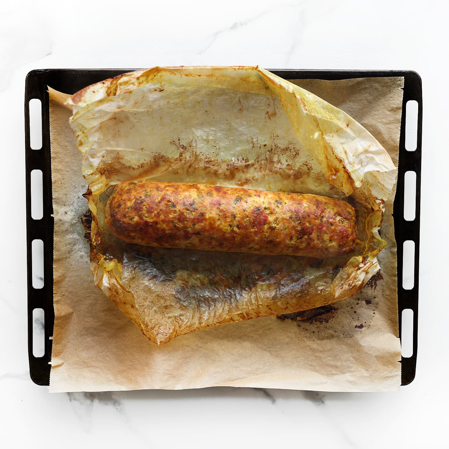 Kiprollade tweede keer bakken in de oven