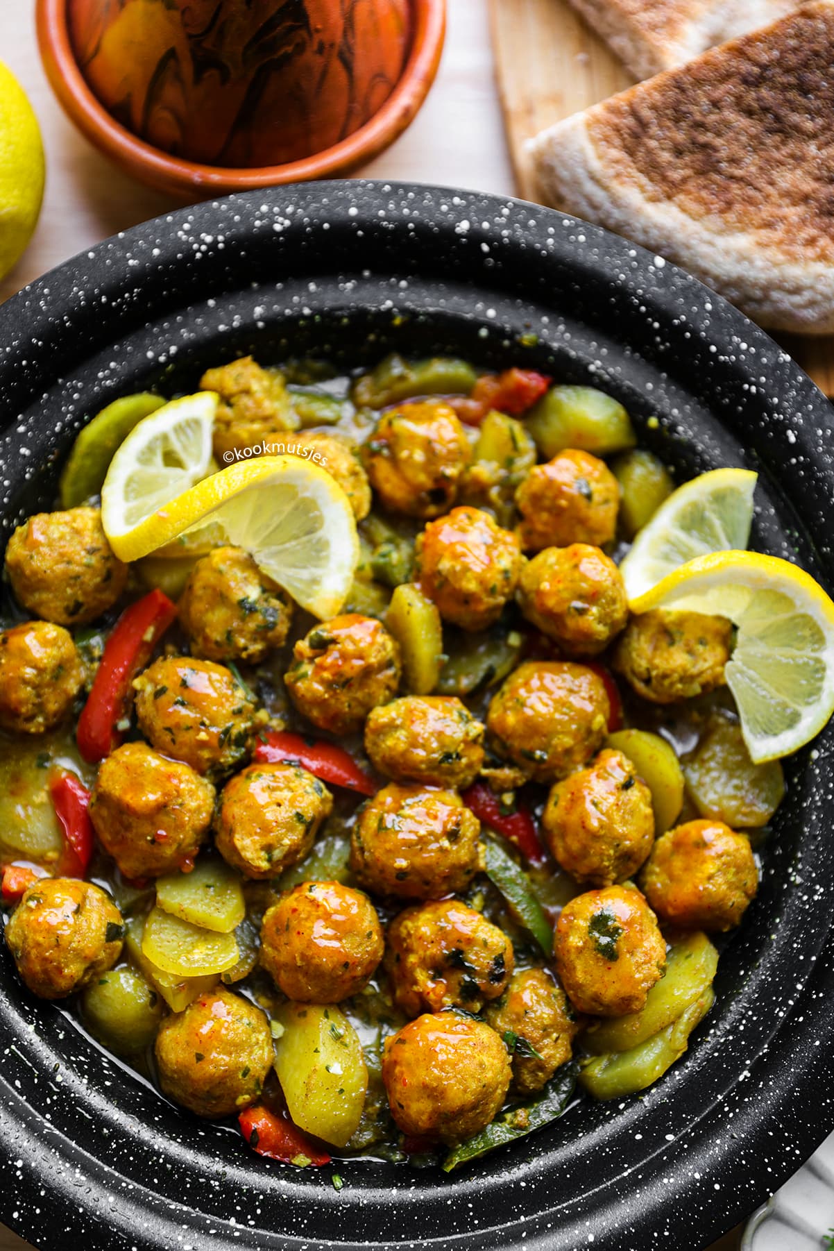 Kabeljauw tajine met aardappelschjifjes eindresultaat Kookmutsjes