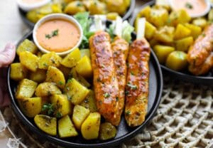 Kipspiesjes met aardappels Kookmutsjes