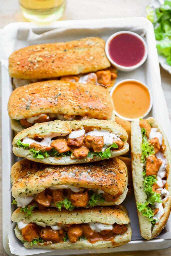 Knoflookbroodjes met Kip eindresultaat Kookmutsjes