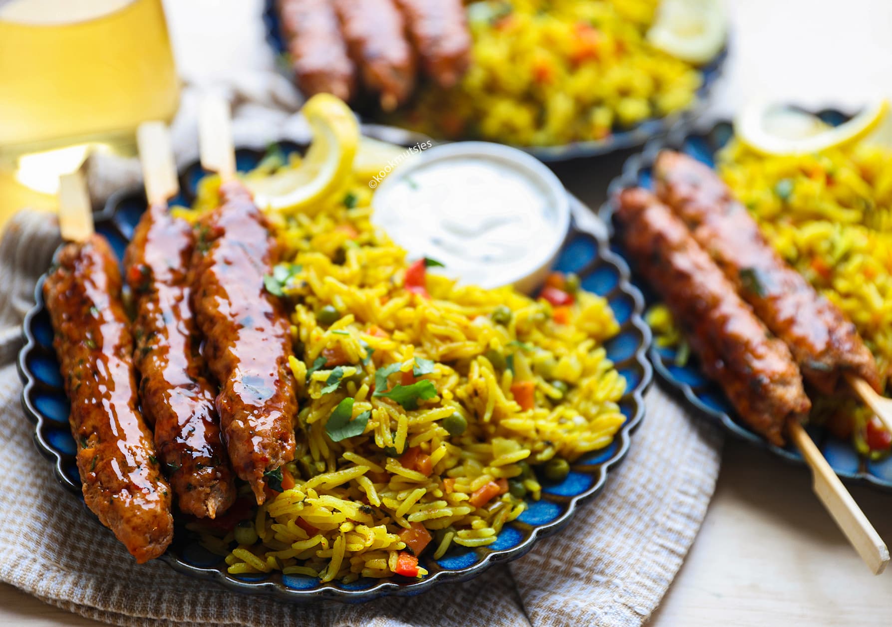 Rijst met Gehaktspiesjes Kookmutsjes