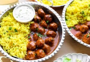 Rijst met gehaktballen Kookmutsjes