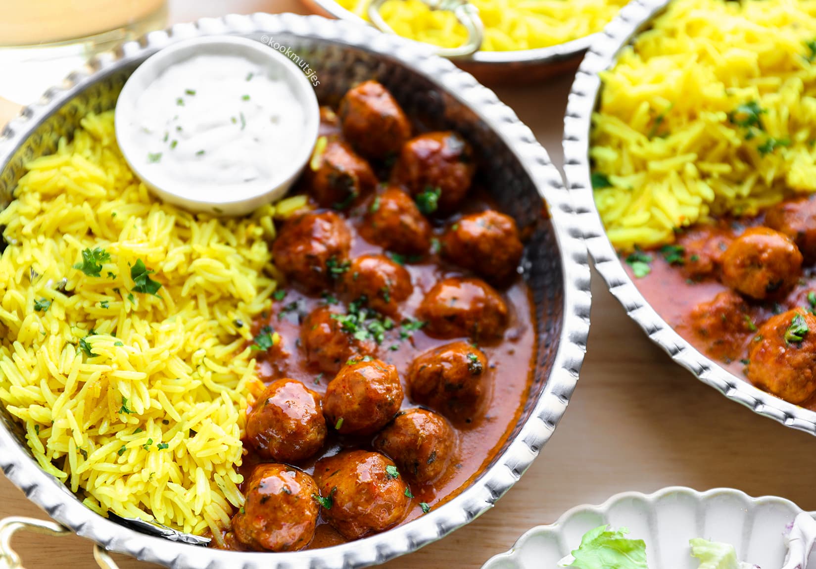 Rijst met gehaktballen Kookmutsjes