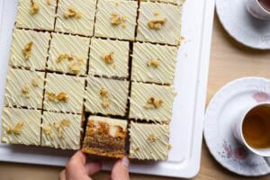 Carrot Blondies with White Chocolate