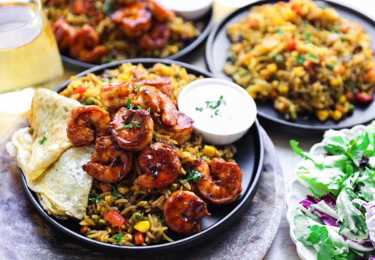 Rijst met Groenten en Garnalen