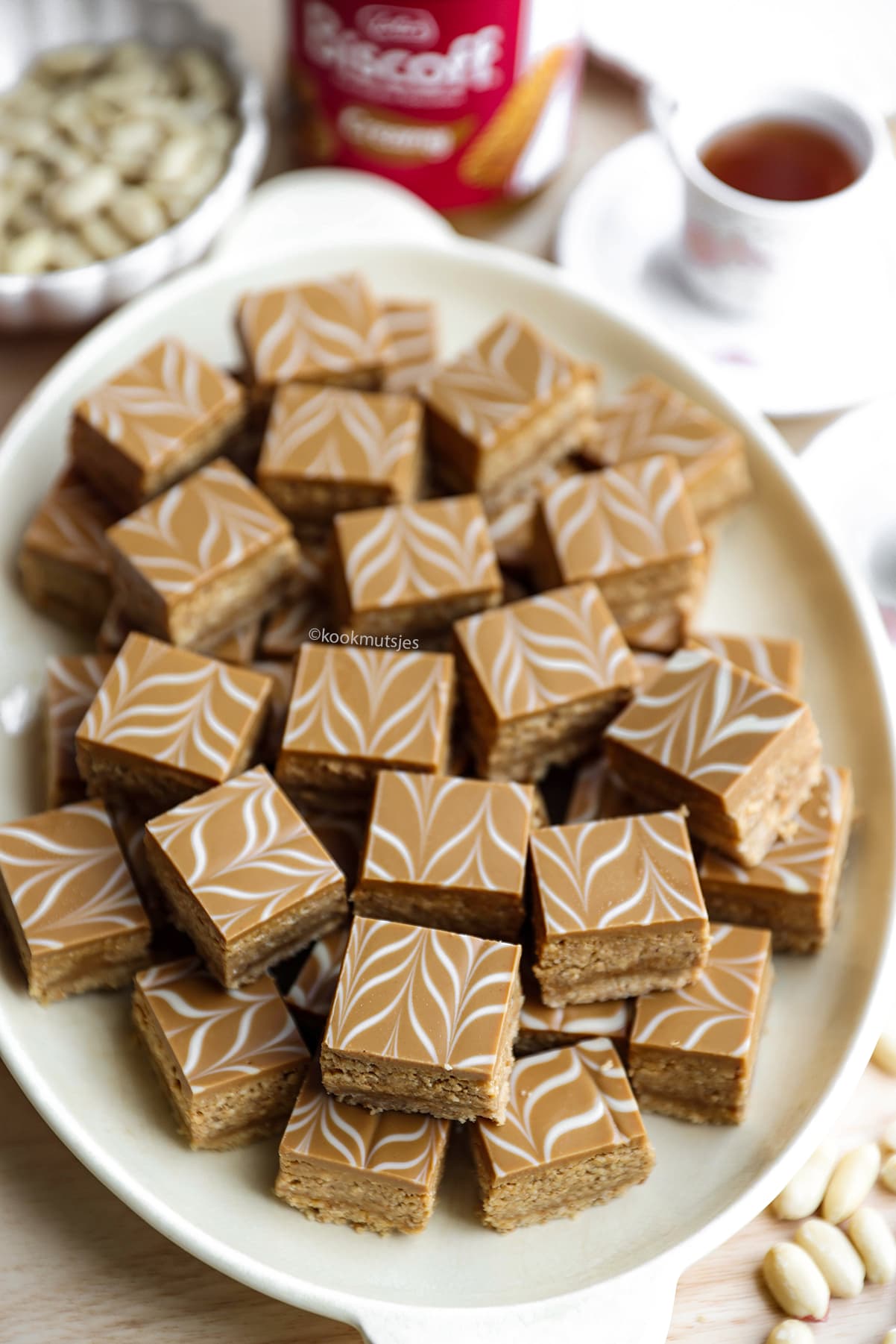 Biscoff koek no bake eindresultaat Kookmutsjes