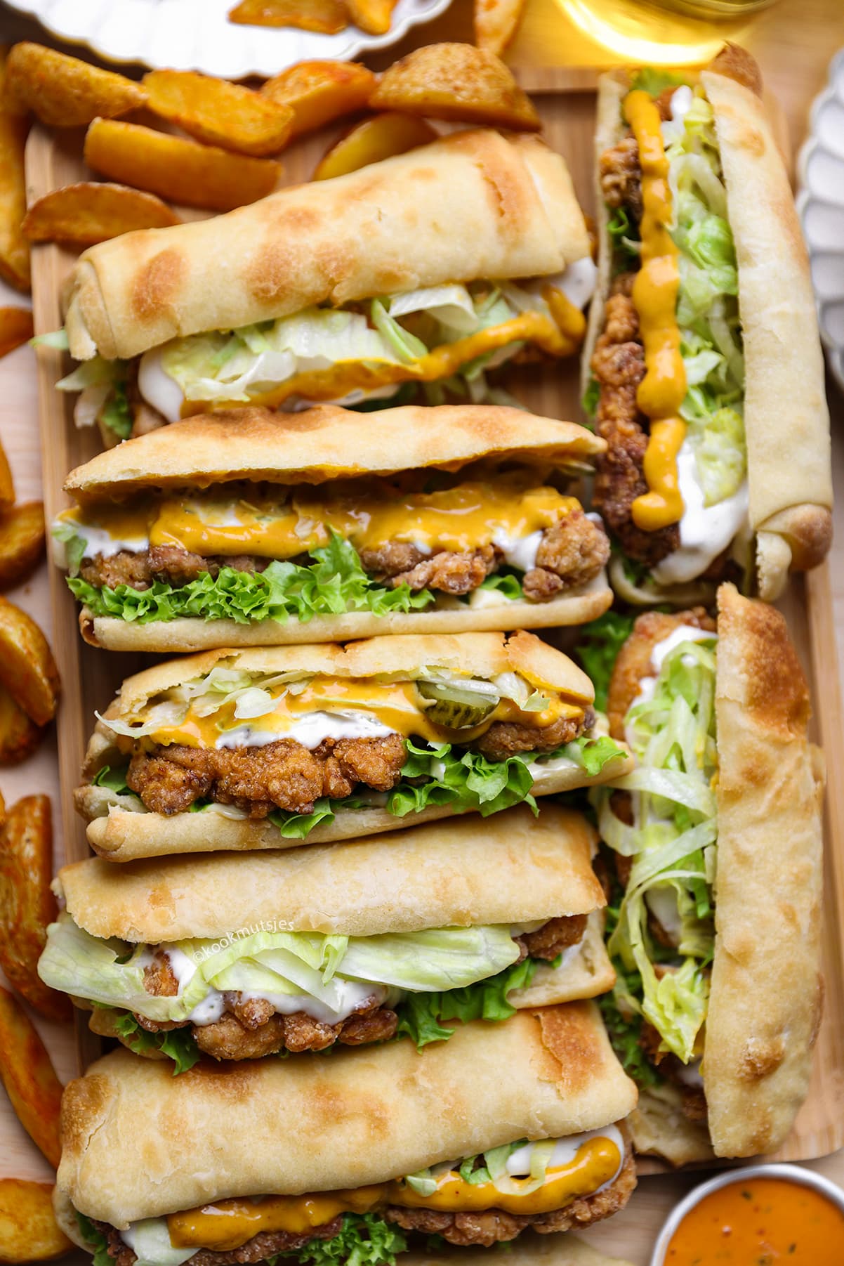 Crunchy Kipbroodjes eindresultaat Kookmutsjes