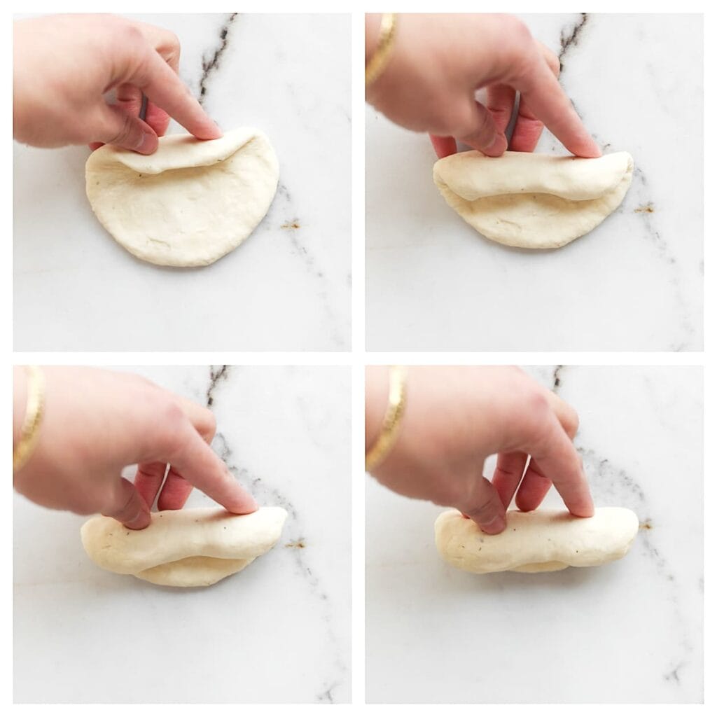 Rol het deeg op tot een staaf.