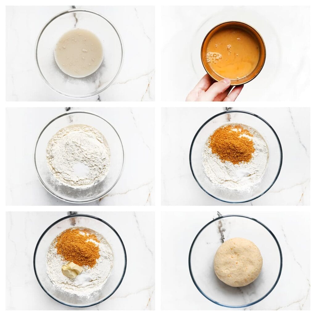 Voeg het geklutste ei toe en meng goed. Voeg de bloem, het zout, de fijngemalen nacho chips en roomboter toe. Kneed 10-12 minuten tot een samenhangend deeg.