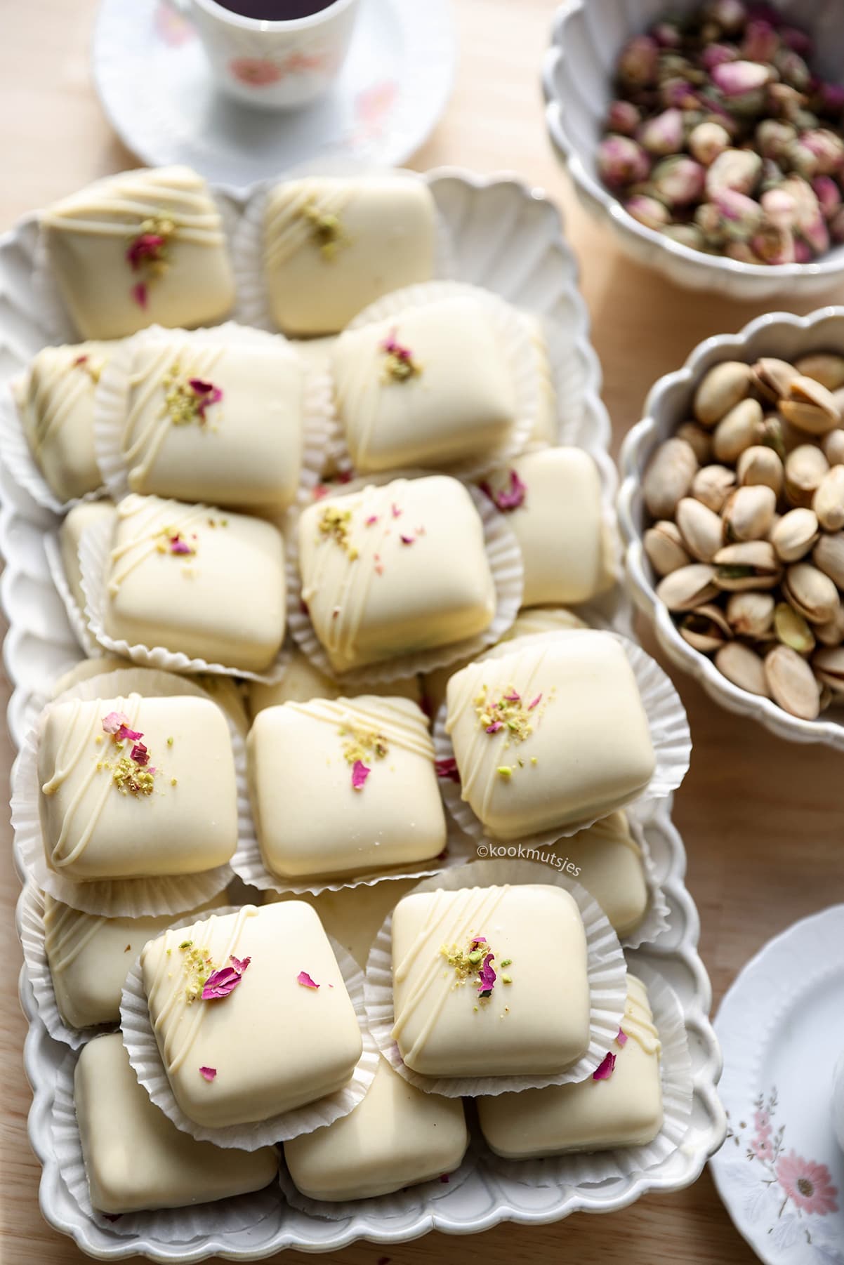 Gevulde Pistachekoekjes eindresultaat Kookmutsjes