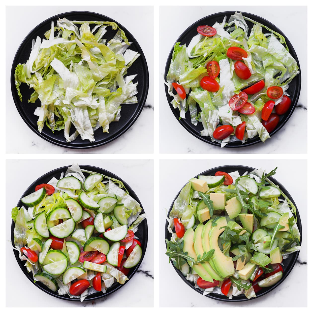 Groenten verdelen over een schaal