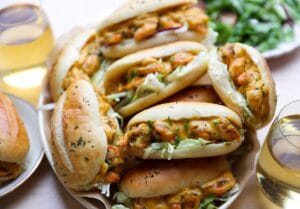 Kruidenroomkaas broodjes met garnalen Kookmutsjes