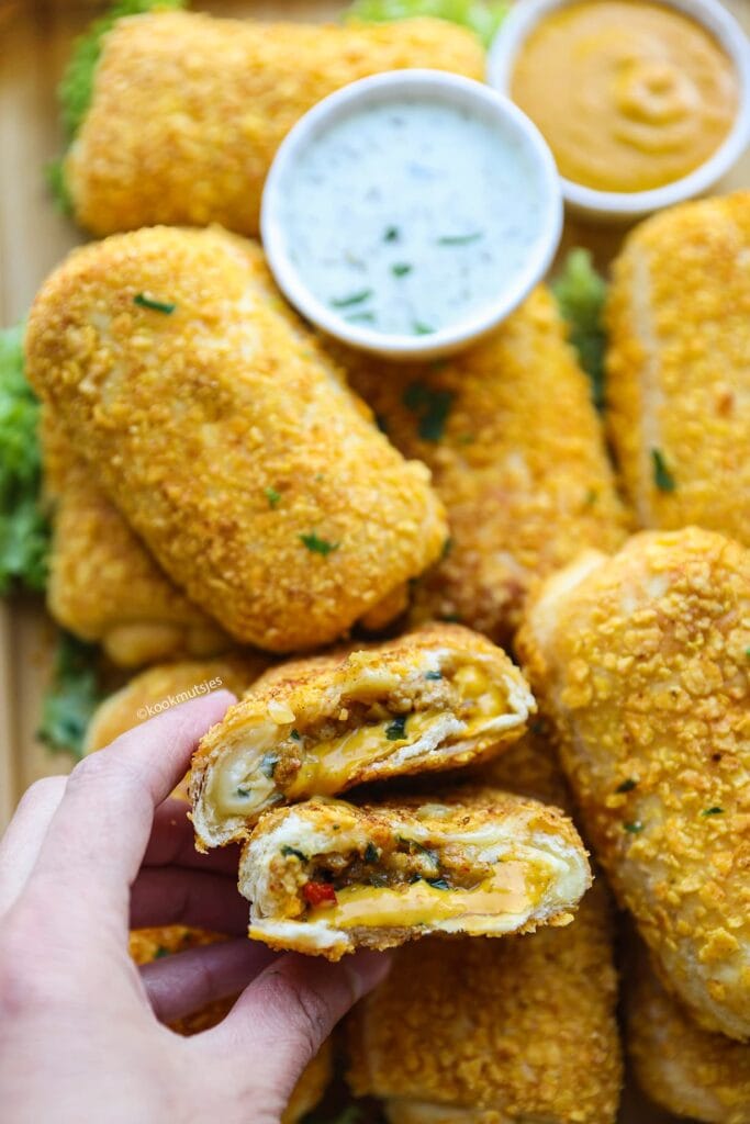 Nachos Gehaktbroodjes eindresultaat van Kookmutsjes