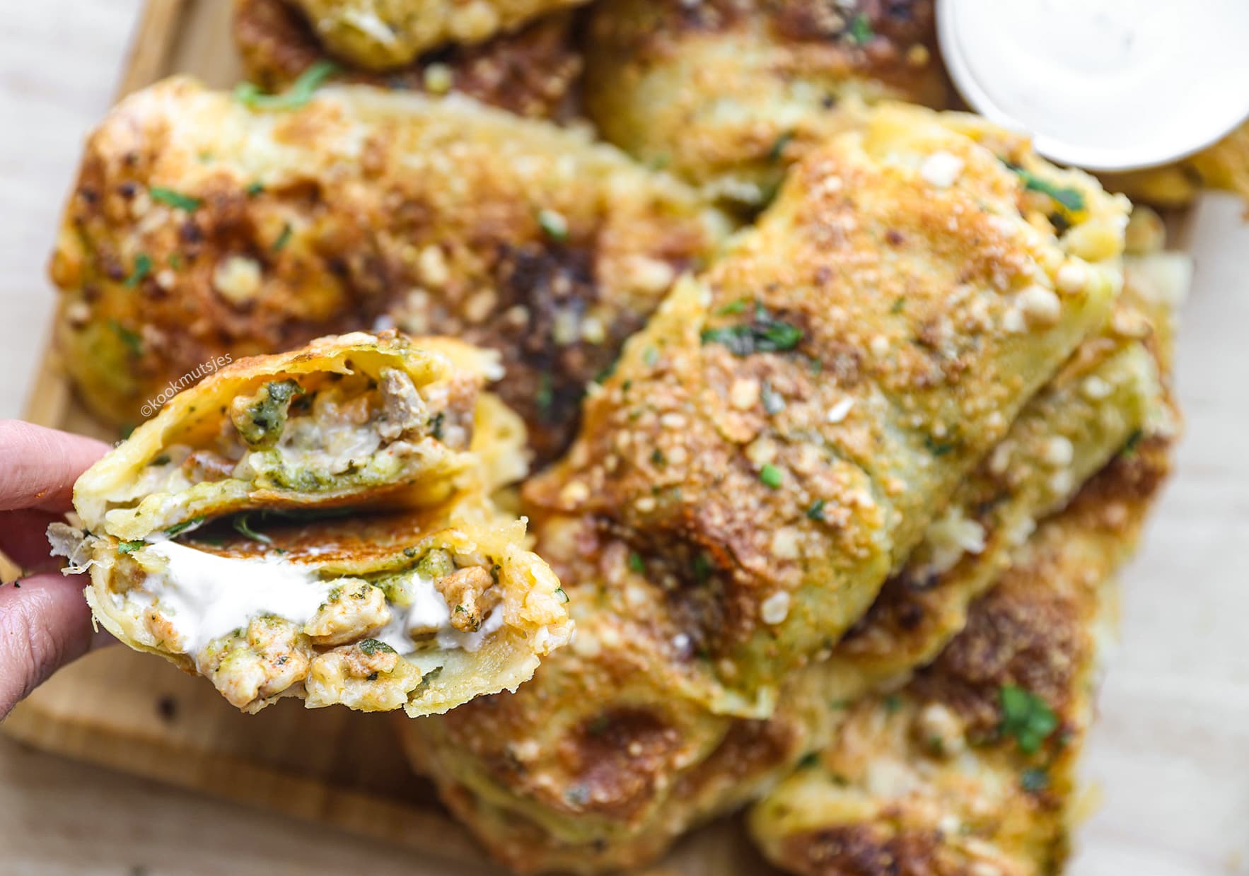 Pesto Kipbroodjes uit de Oven Kookmutsjes