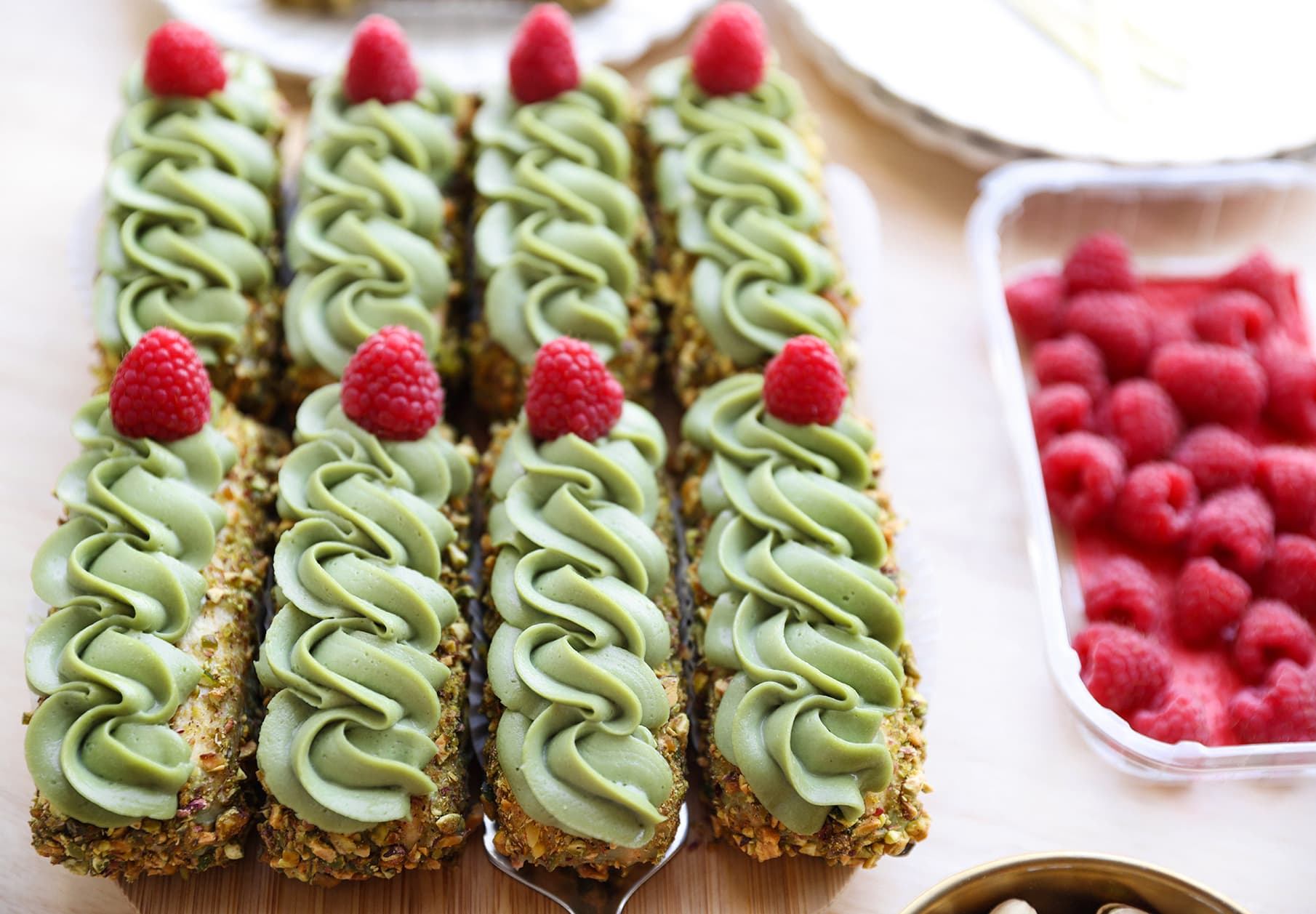 Pistache Gebakjes No bake Kookmutsjes