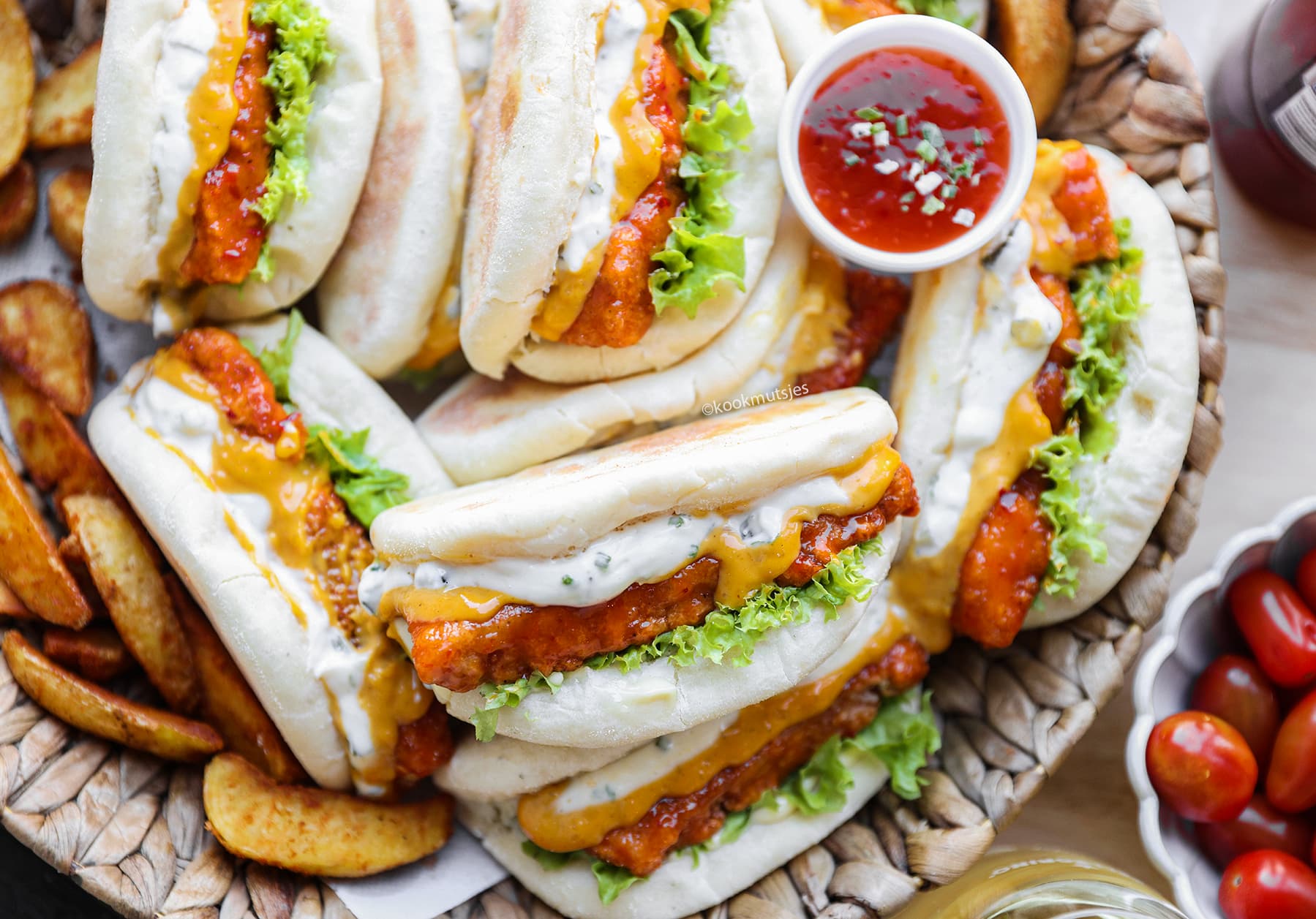 Spicy Kabeljauwburger Kookmutsjes