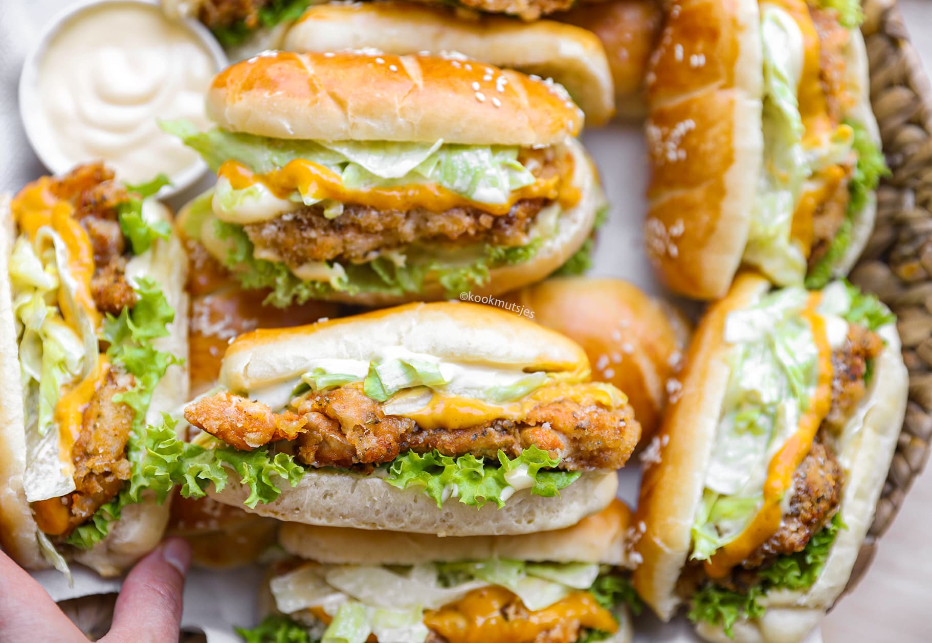 Broodjes Kip Parmezaan Kookmutsjes