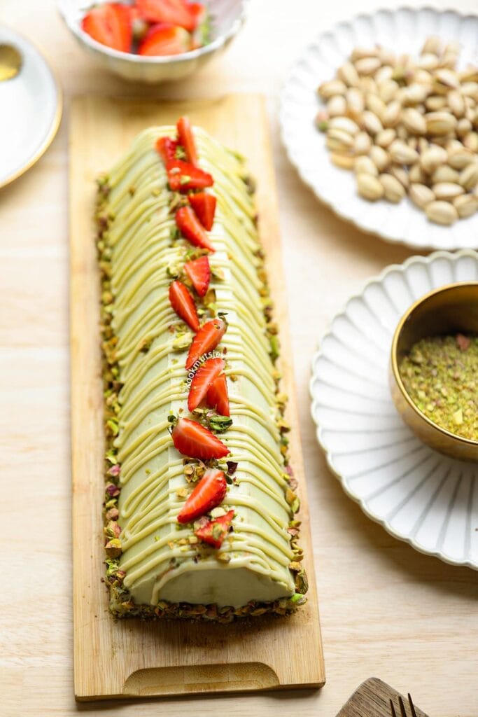 Pistache Dessert (No Bake) eindresultaat Kookmutsjes