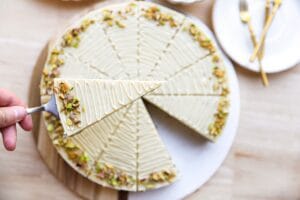 Pistachecake met Vulling Kookmutsjes