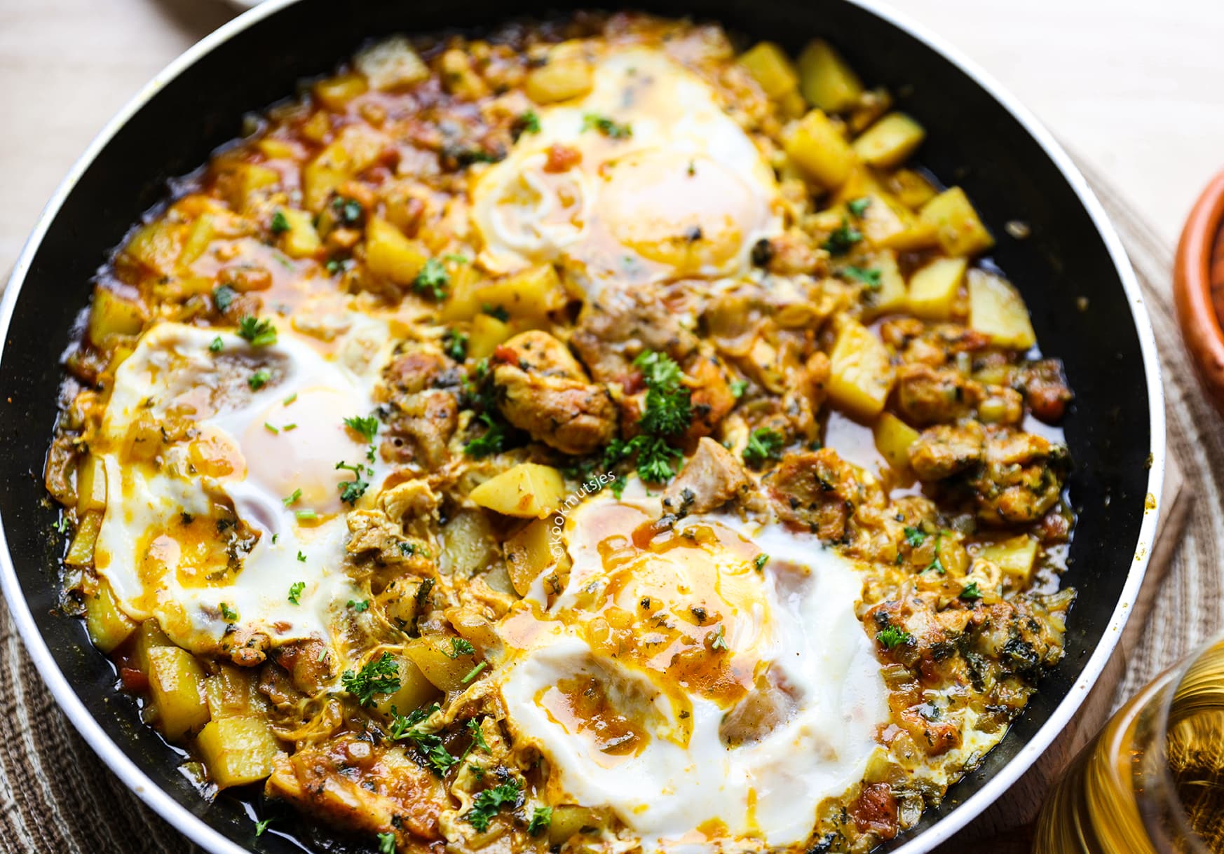 Stoofpotje kippendijen en aardappels Kookmutsjes copyright