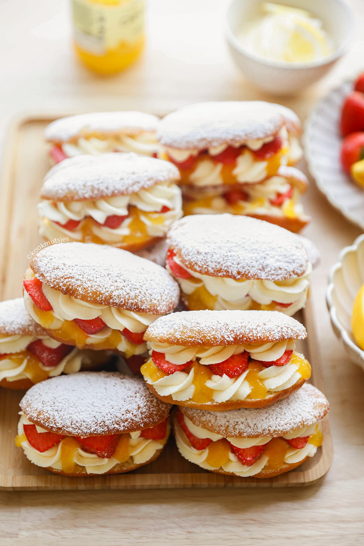 Citroen Donuts eindresultaat Kookmutsjes