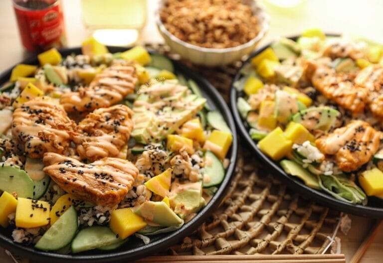 Quick Sushi Bowl with Chicken Dynamite