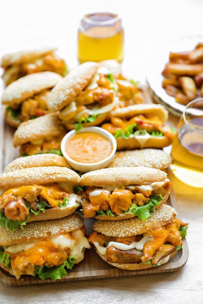 Sesambroodjes met Kip eindresultaat Kookmutsjes