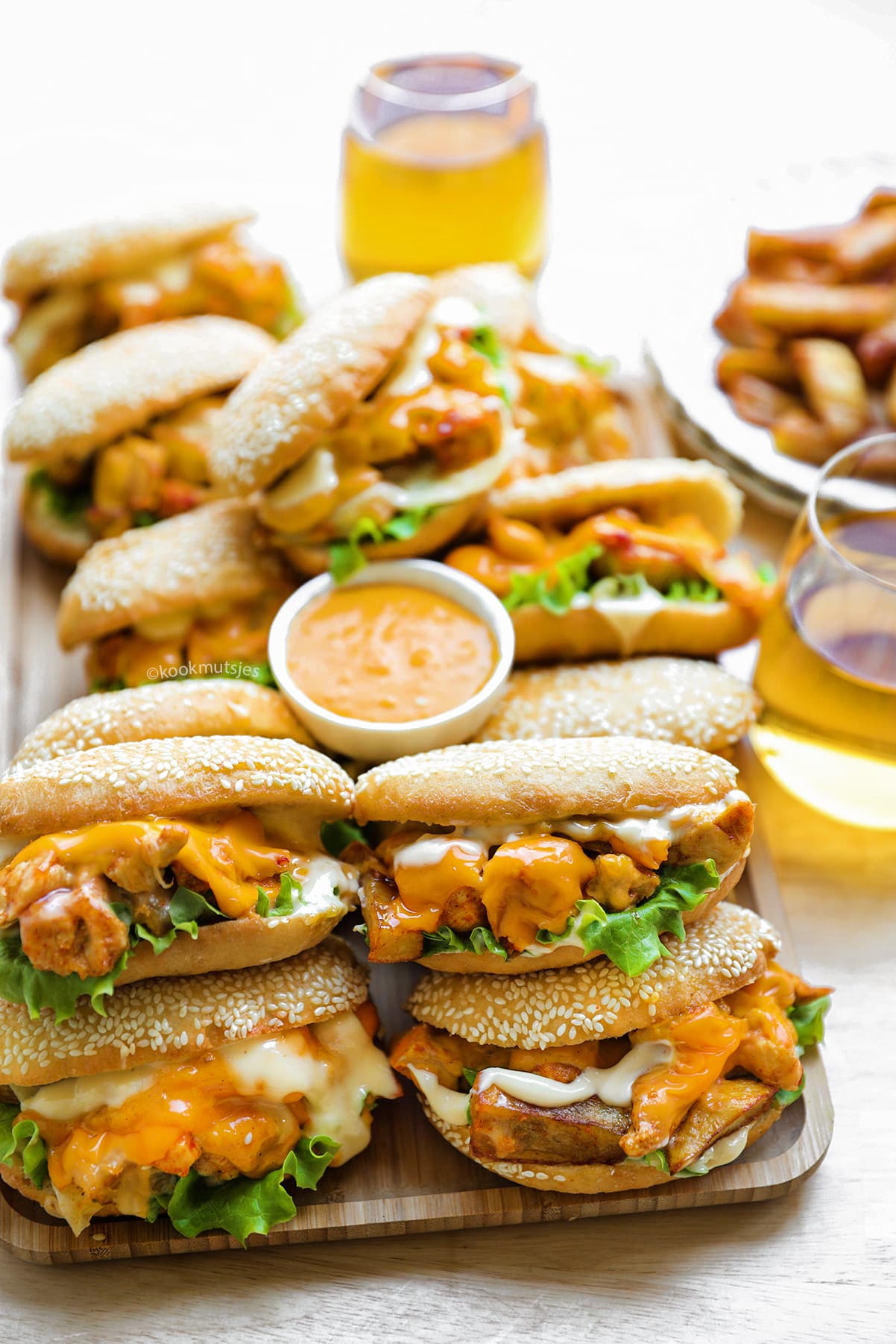 Sesambroodjes met Kip eindresultaat Kookmutsjes