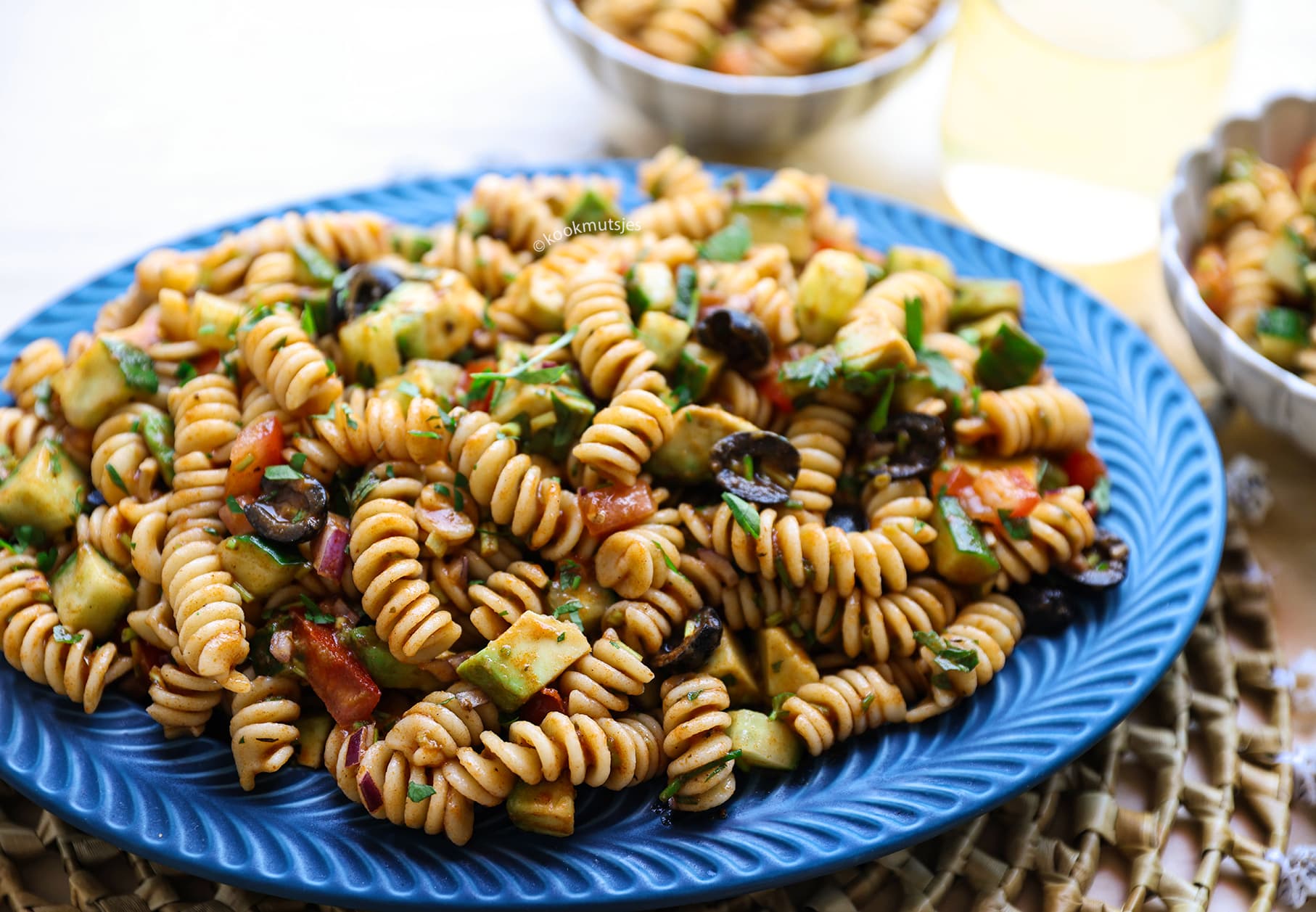 Fusilli Salade met Groenten Kookmutsjes