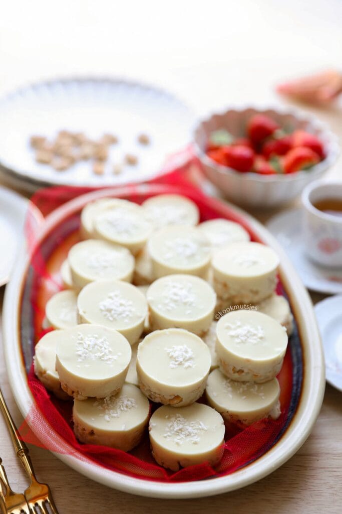 Kokoskoekjes met Chocolade (no bake) eindresultaat Kookmutsjes