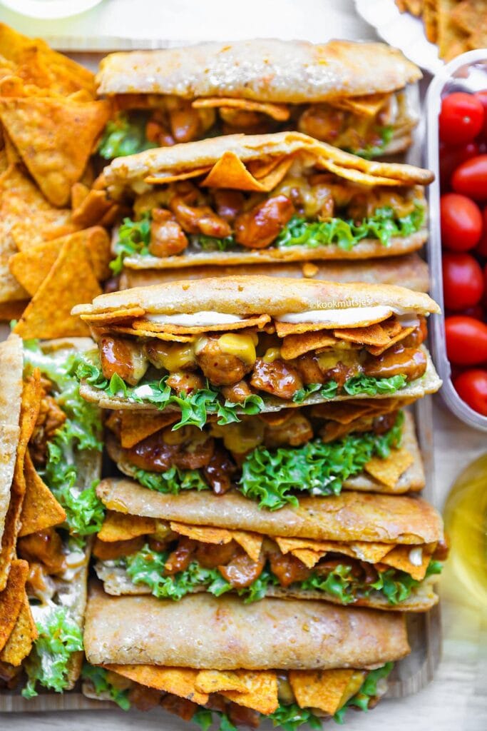 Nachos Kipbroodjes eindresultaat Kookmutsjes