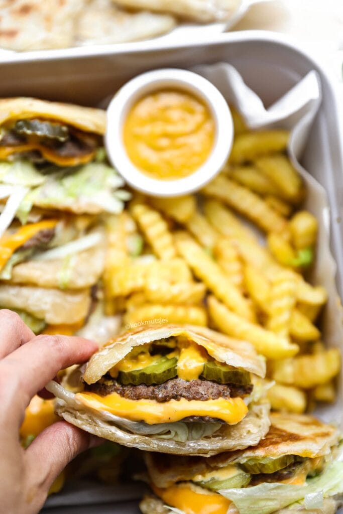 Msmen Burgers met Gehakt eindresultaat Kookmutsjes