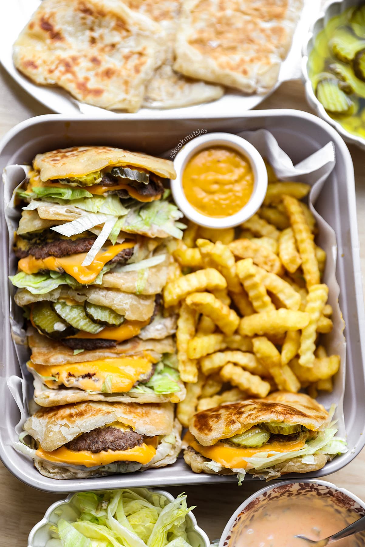 Msmen Burgers met Gehakt eindresultaat van Kookmutsjes