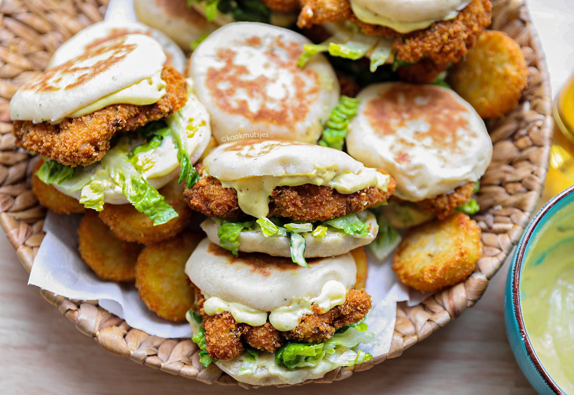 Panbroodjes met Caesar Salade