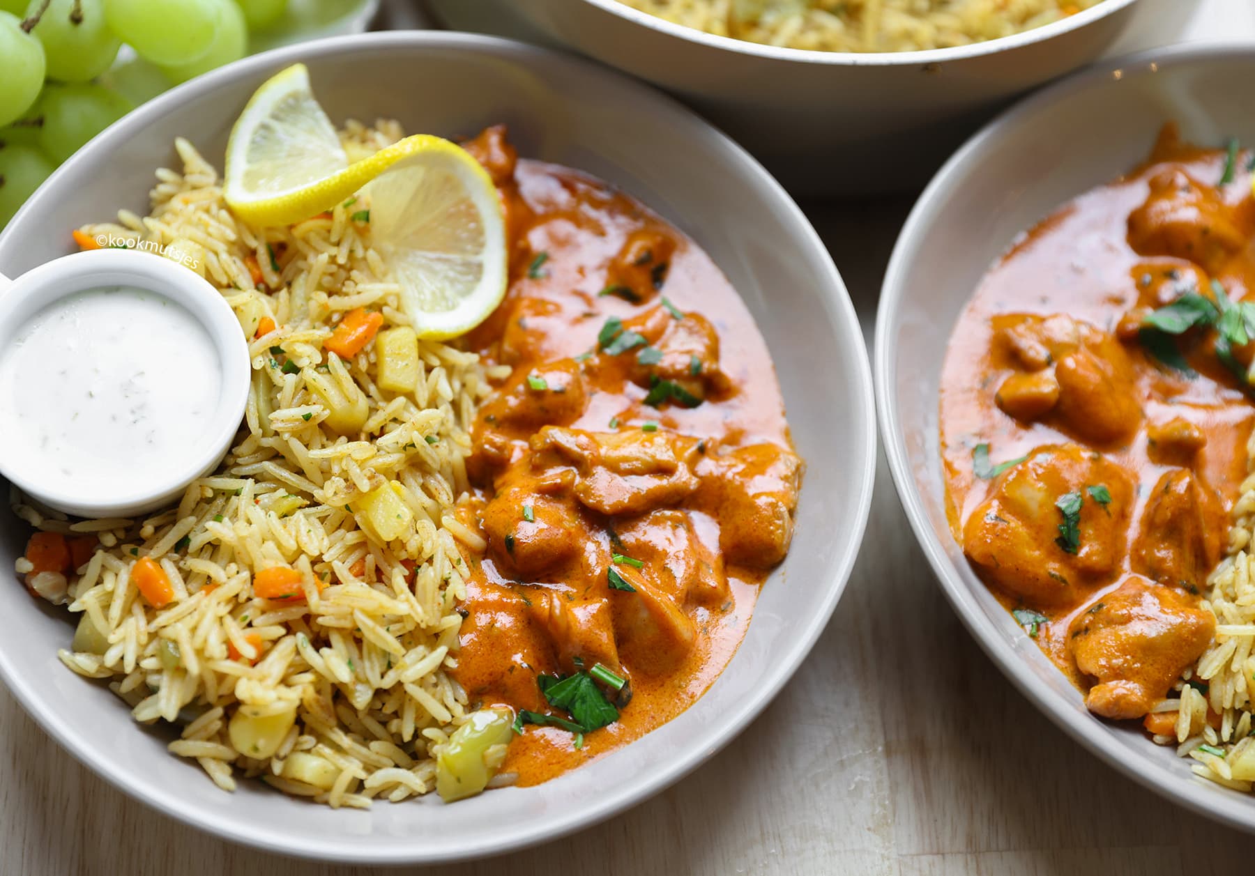 Makkelijke Romige Kip met Groenterijst