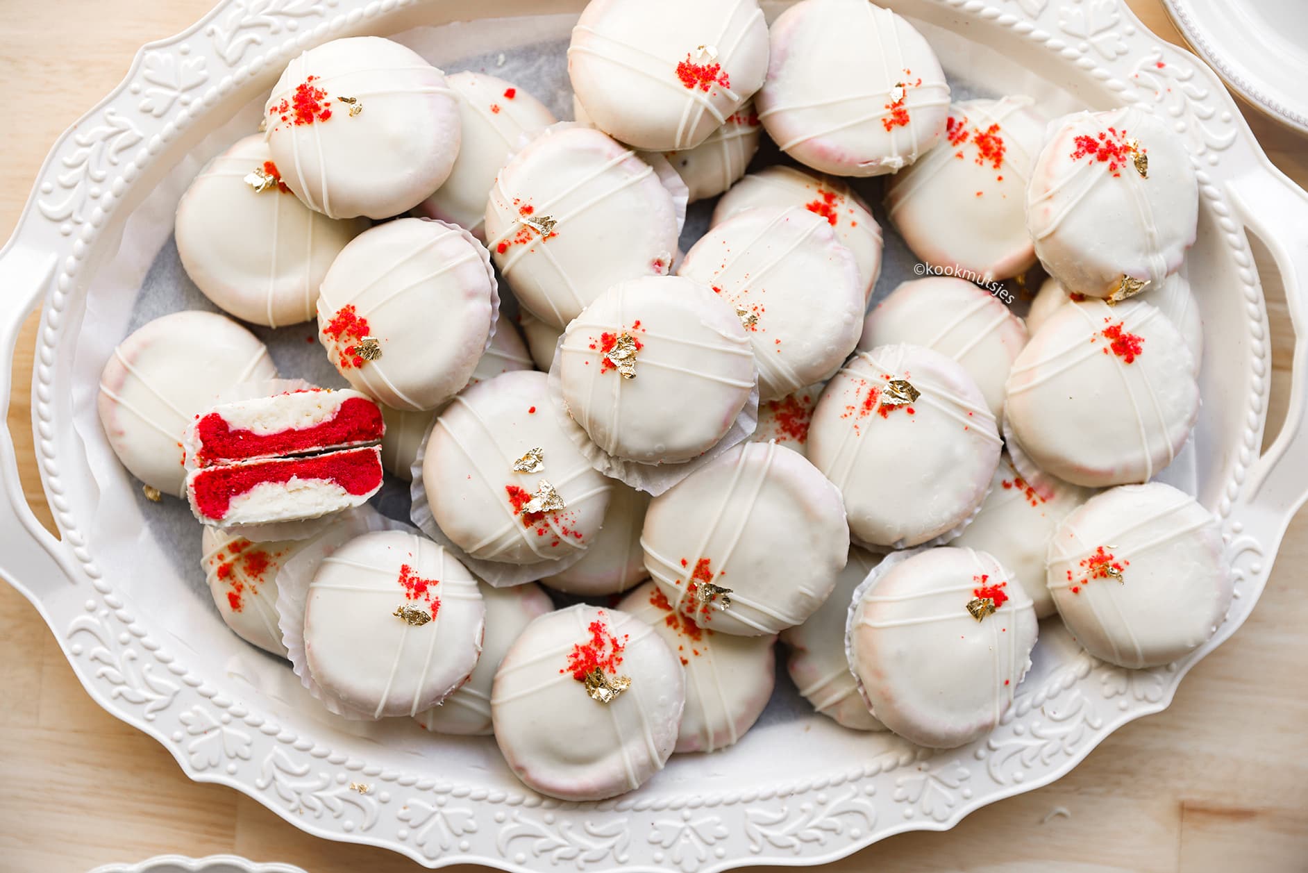 Red Velvet Koekjes met Cheesecake